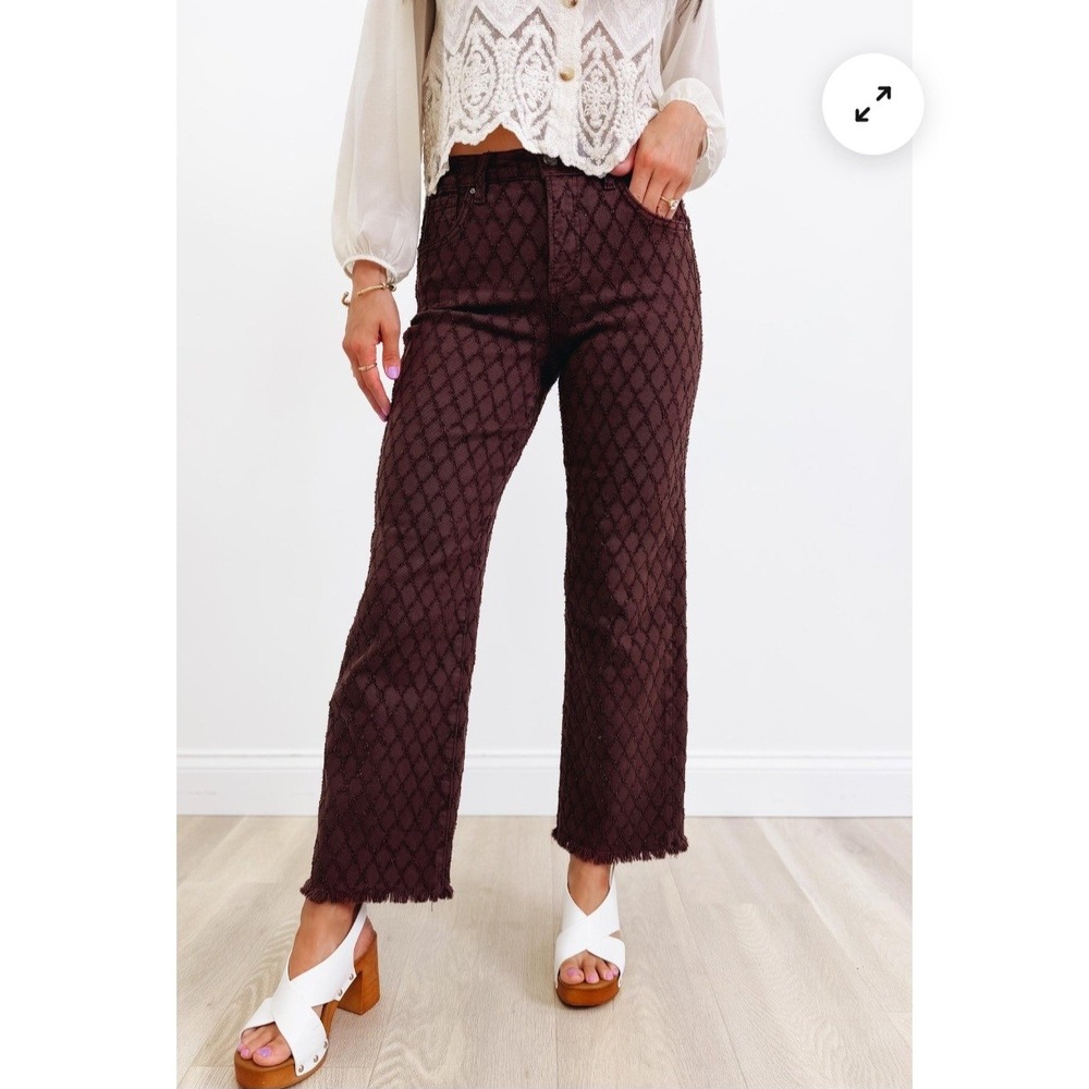 Risen Honey Crush Tummy Control Brown Jeans Size 1XL NWT